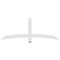 Ekena Millwork Bellingham Architectural Grade PVC Gable Bracket, 72"W x 27"H x 2"D x 4"F, 9/12 Pitch GBP072X27X0204BEL00 - alternate 2
